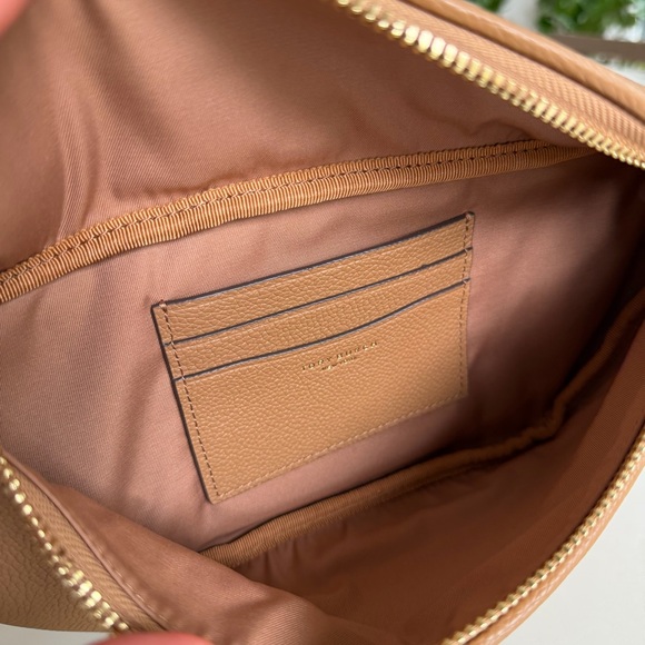 NWT Tory Burch Thea Pebbled Leather Belt Bag Fanny Pack in Tiramisu 165917 - Picture 8 of 12